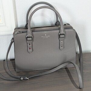 Kate Spade Mulberry Street Gray Pebbled Crossbody bag